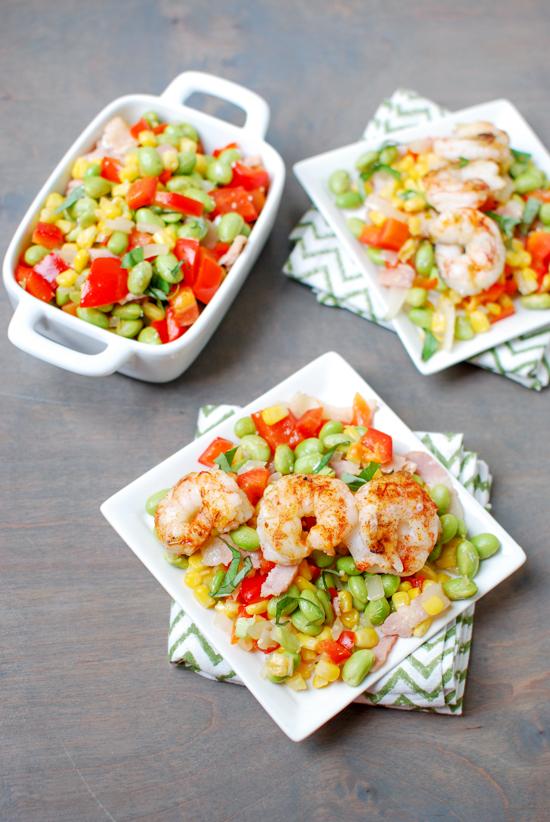 Bursting with summer flavors, this Shrimp and Edamame Succatash is a fun twist on the traditional and makes the perfect weeknight dinner.