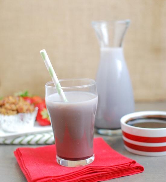 Homemade chocolate milk made with just 4 simple ingredients!