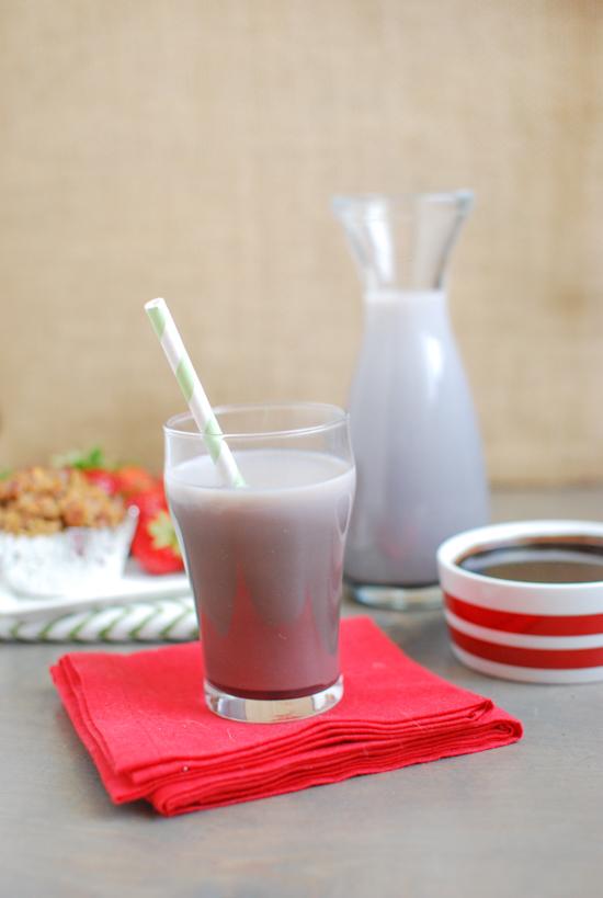 Homemade chocolate milk made with just 4 simple ingredients!