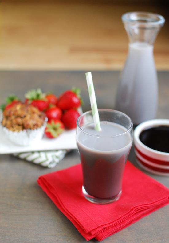 Homemade chocolate milk with just 4 simple ingredients!