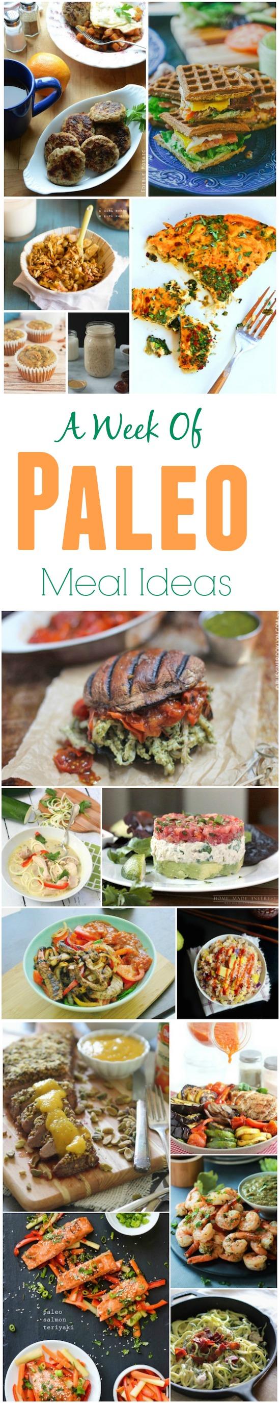 A week of paleo meal ideas to help you plan your menu next week!