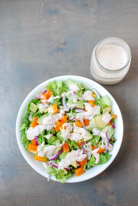 This Salsa Yogurt Dressing is simple to make and great for salads! It can also be used as a marinade or dip!