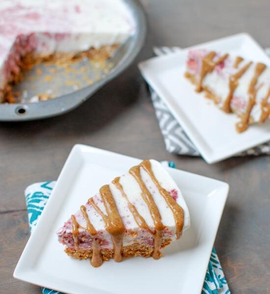 Love ice cream? Try this Peanut Butter and Jelly Ice Cream Pie! It's like a grown up version of your favorite childhood sandwich, for dessert!