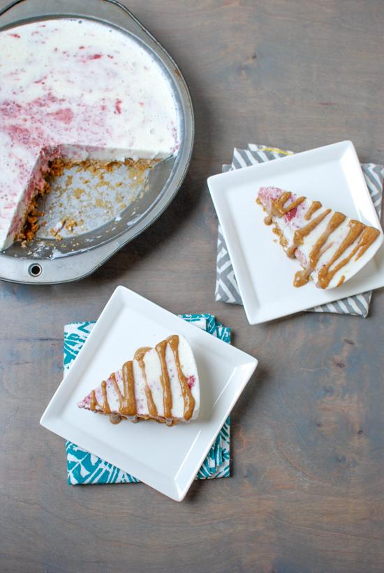 Love ice cream? Try this Peanut Butter and Jelly Ice Cream Pie! It's like a grown up version of your favorite childhood sandwich, for dessert!