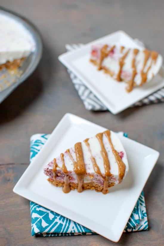 Love ice cream? Try this Peanut Butter and Jelly Ice Cream Pie! It's like a grown up version of your favorite childhood sandwich, for dessert!