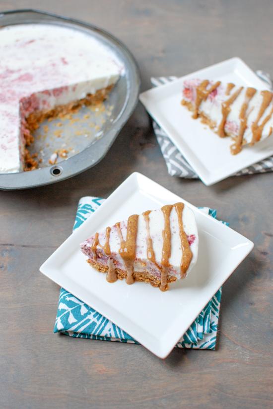 Love ice cream? Try this Peanut Butter and Jelly Ice Cream Pie! It's like a grown up version of your favorite childhood sandwich, for dessert!