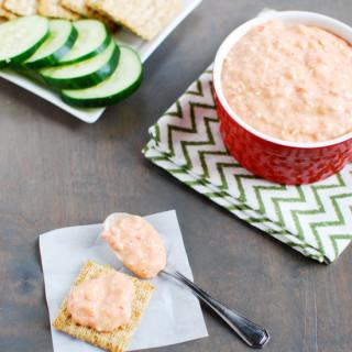 Made with just six ingredients, this Spicy Red Pepper Feta Dip recipe is the perfect party appetizer. It's full of flavor and tastes great with crackers or vegetables!