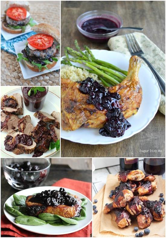 A Week of Dinner Ideas made with blueberries!