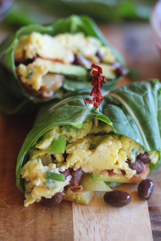 Sweet Potato & Black Bean Collard Wraps + 5 Healthy Ways To Eat Black Beans