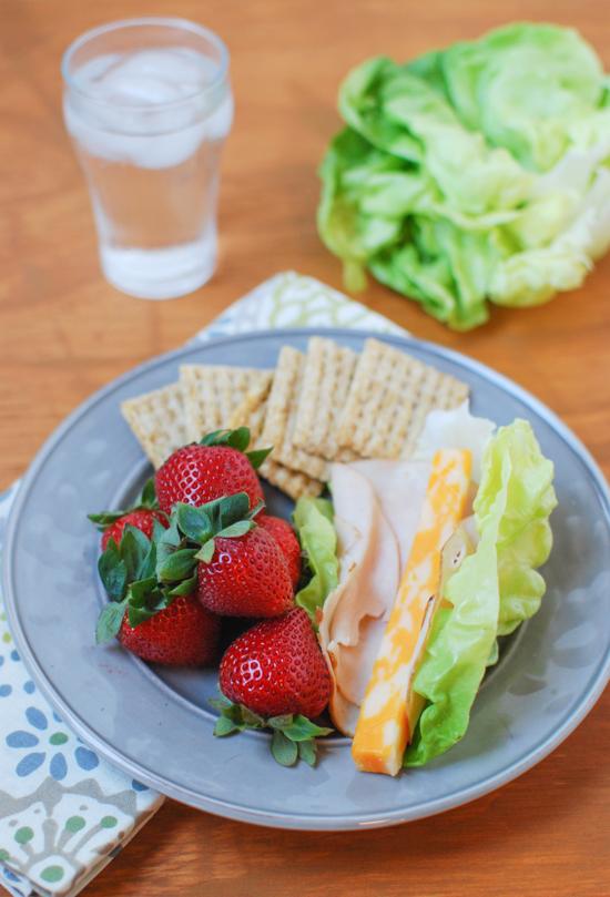 Meal Meal - Lettuce wrap, crackers and fruit