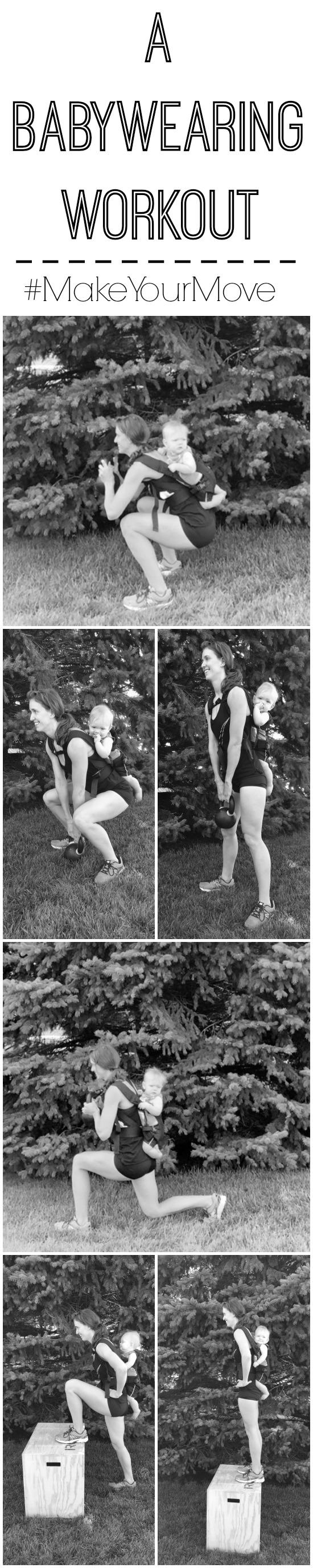 A babywearing workout that targets the lower body and can be done at home while wearing your baby.