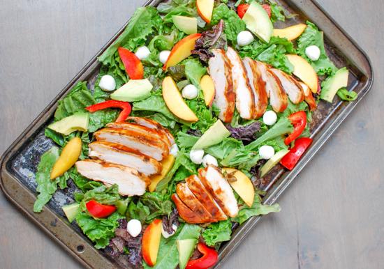A light and fresh summer lunch or dinner, this Grilled BBQ Chicken Salad is simple, healthy and full of flavor!