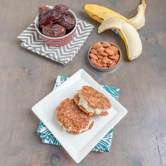 Made with just a 4 ingredients, these Vegan Ice Cream Sandwiches are gluten-free, dairy-free and make the perfect summer treat!