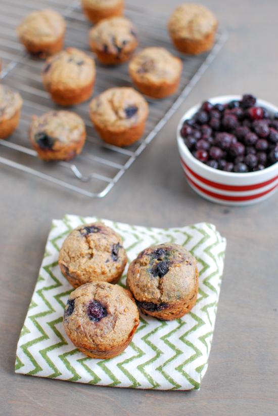 These Wild Blueberry Mini Muffins make a healthy and flavorful bite-size snack. Perfect for moms to enjoy with the kids after an afternoon nap!