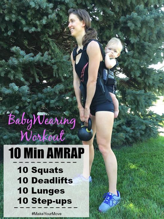 A lower-body workout you can do while babywearing