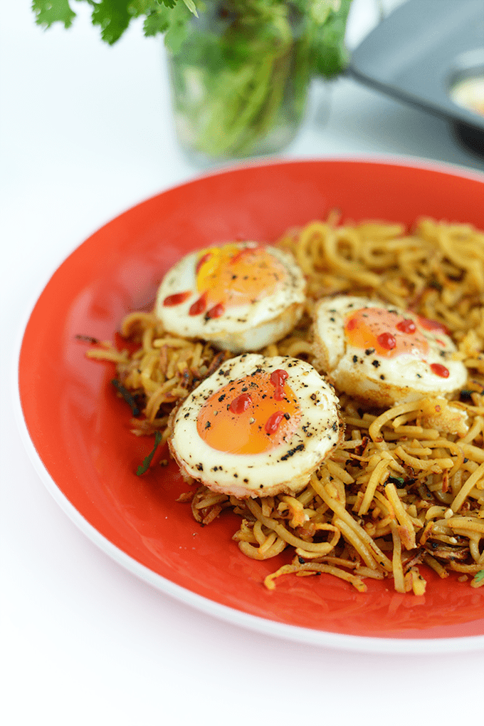 garlic Sriracha hash browns