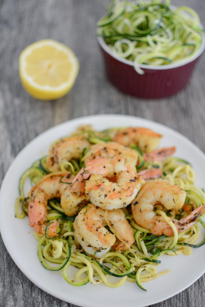 Paleo Shrimp Scampi with zoodles