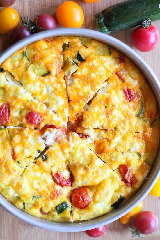 Goat Cheese, Tomato & Zucchini Frittata