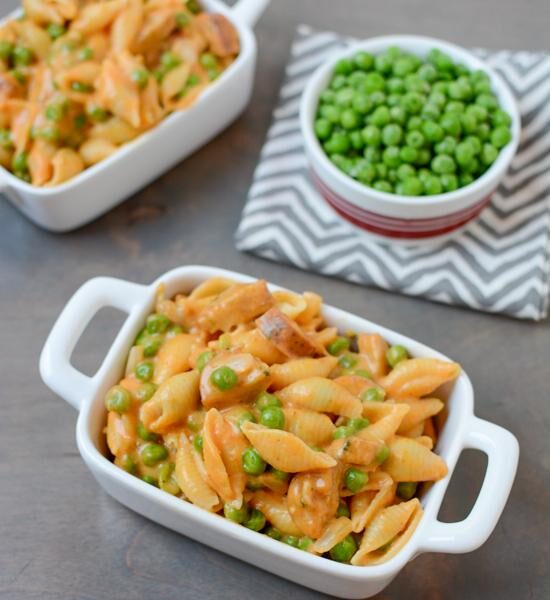 This recipe for Stovetop Mac and Cheese with Sausage and Peas is quick, easy and kid-friendly. Perfect for dinner on a busy night!