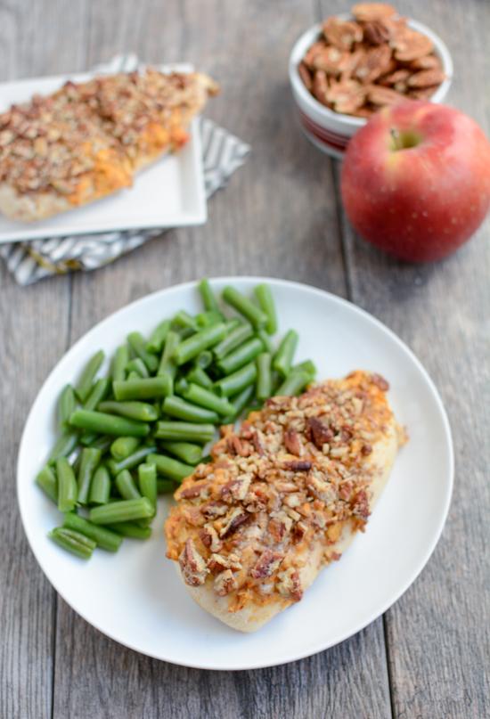 This simple recipe for Apple Pecan Chicken is made with just 5 ingredients and makes a great weeknight dinner. 