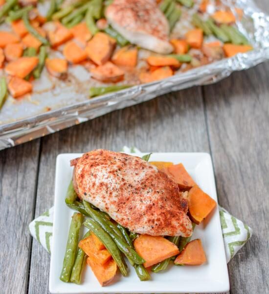 This One Pan Roasted Chicken and Vegetables is the perfect dinner for a busy night. Easy to customize and clean-up is a breeze!