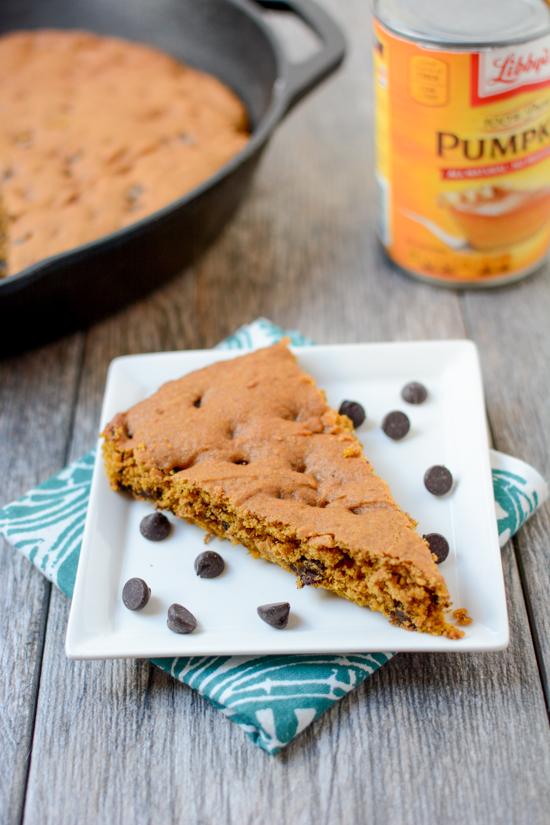 No mixing bowl required for this Pumpkin Skillet Cake! You can make the whole thing right in the skillet. Light, fluffy and easy to make, it's the perfect fall dessert recipe!