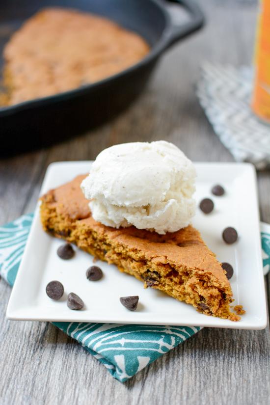 No mixing bowl required for this Pumpkin Skillet Cake! You can make the whole thing right in the skillet. Light, fluffy and easy to make, it's the perfect fall dessert recipe!