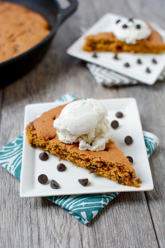 No mixing bowl required for this Pumpkin Skillet Cake! You can make the whole thing right in the skillet. Light, fluffy and easy to make, it's the perfect fall dessert recipe!