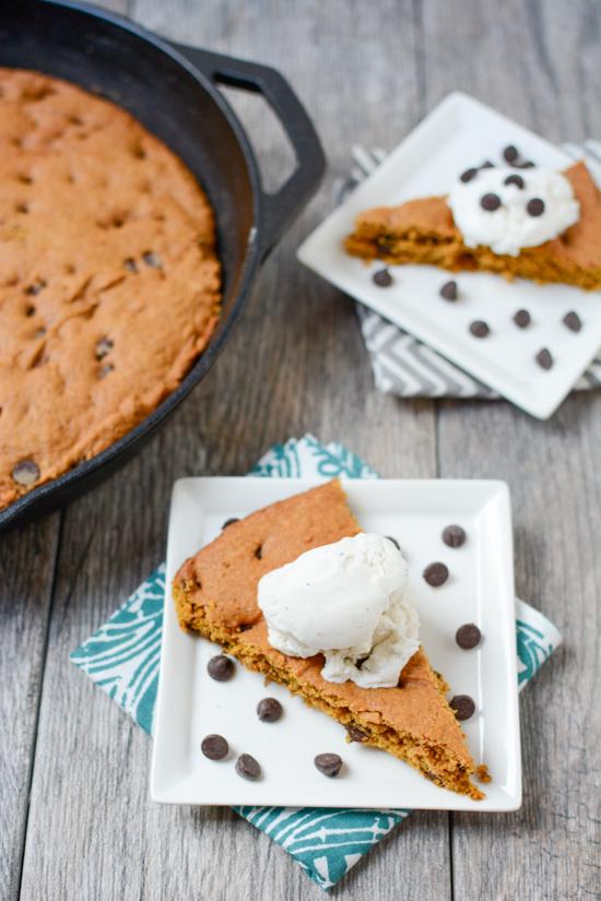 No mixing bowl required for this Pumpkin Skillet Cake! You can make the whole thing right in the skillet. Light, fluffy and easy to make, it's the perfect fall dessert recipe!