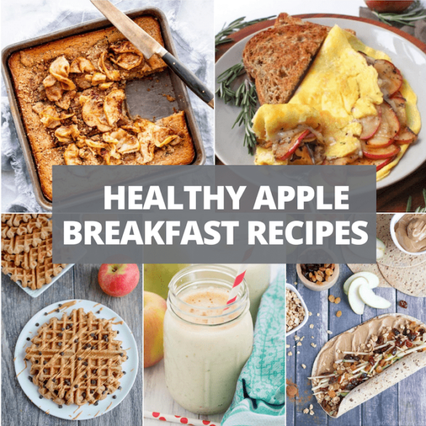 collage of apple breakfast recipes