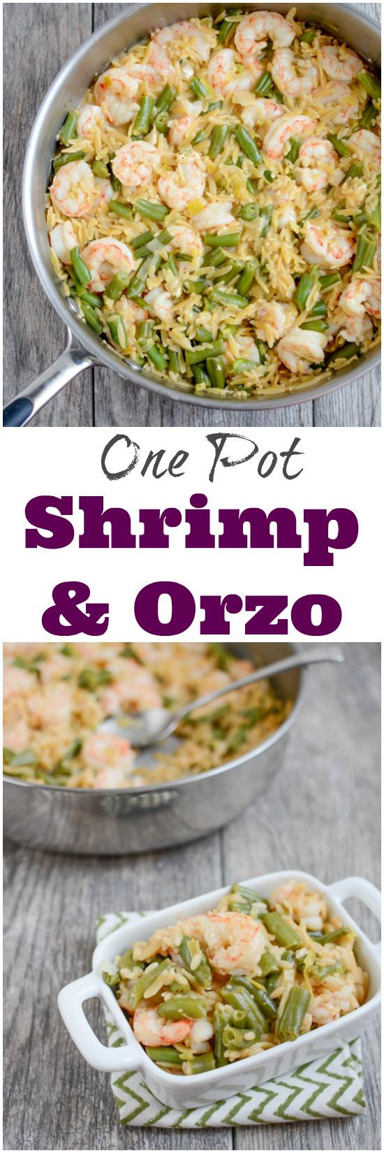 All you need is one pan and 20 minutes to make this quick and easy One Pot Shrimp and Orzo dinner recipe. It's full of flavor and cleanup is a breeze!