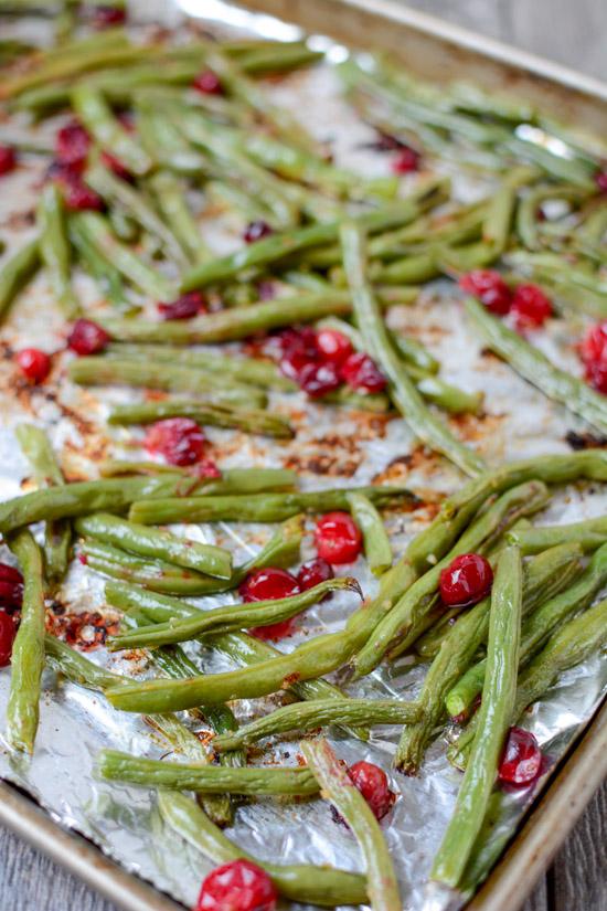 Bursting with flavor, these Roasted Ginger Garlic Green Beans with Cranberries make a great holiday side dish or a simple addition to your weeknight dinner table. 