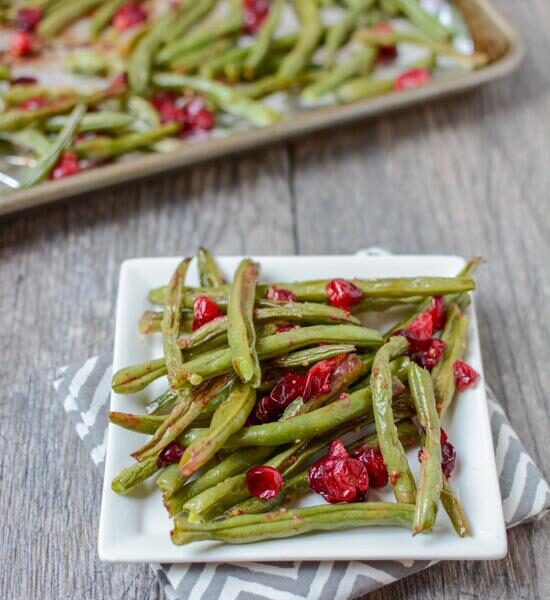Bursting with flavor, these Roasted Ginger Garlic Green Beans with Cranberries make a great holiday side dish or a simple addition to your weeknight dinner table.