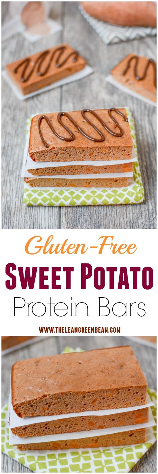 This recipe for Gluten-Free Sweet Potato Protein Bars makes a healthy post-workout or afternoon snack! They can easily be made paleo and are grain-free. 