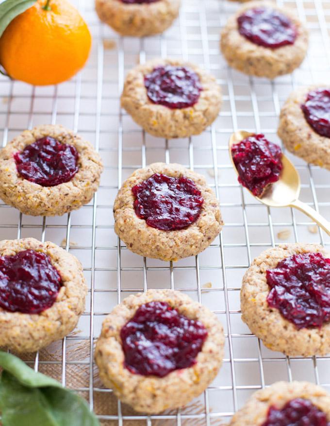 Cranberry Orange Thumbprint Cookies