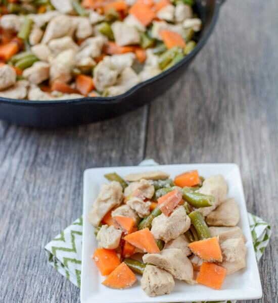 Made with just seven ingredients, this recipe for Maple Mustard Chicken Skillet makes a great weeknight dinner. It's a paleo, gluten-free and full of flavor!