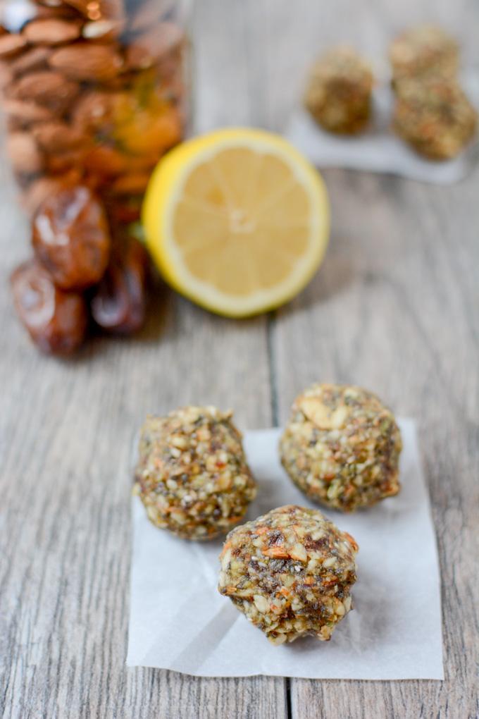 lemon energy balls food prep