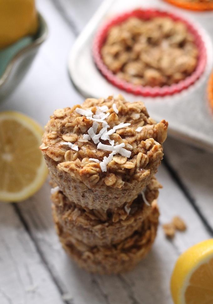 Lemon Baked Oatmeal Cups