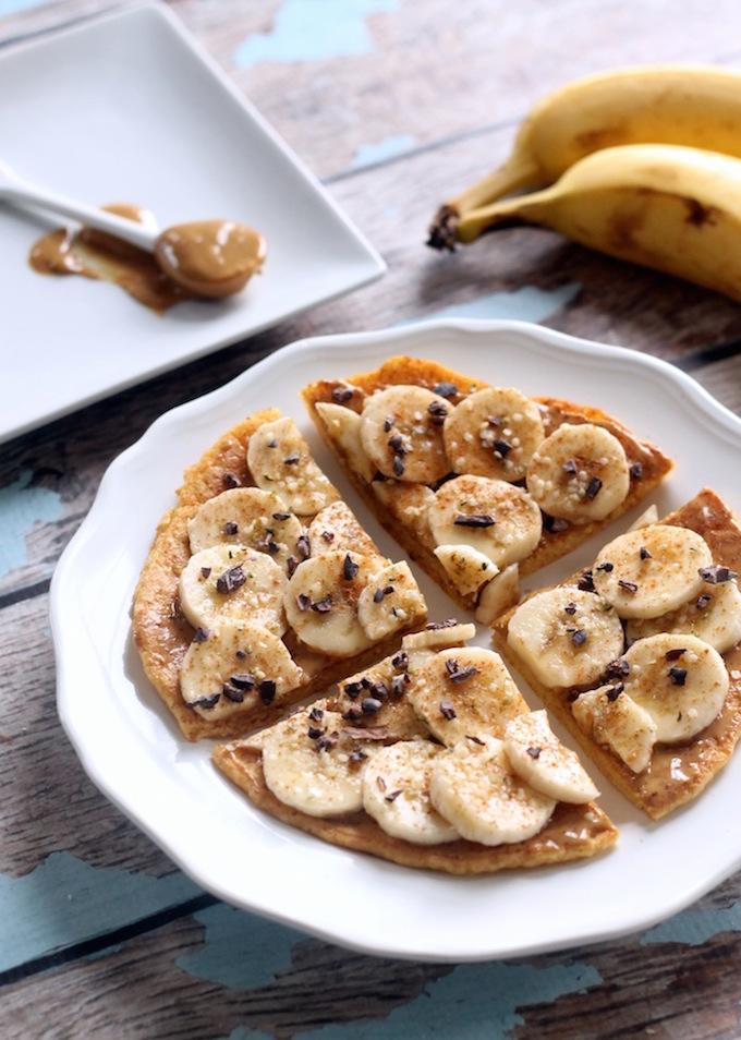 Peanut Butter Banana Breakfast Pizza