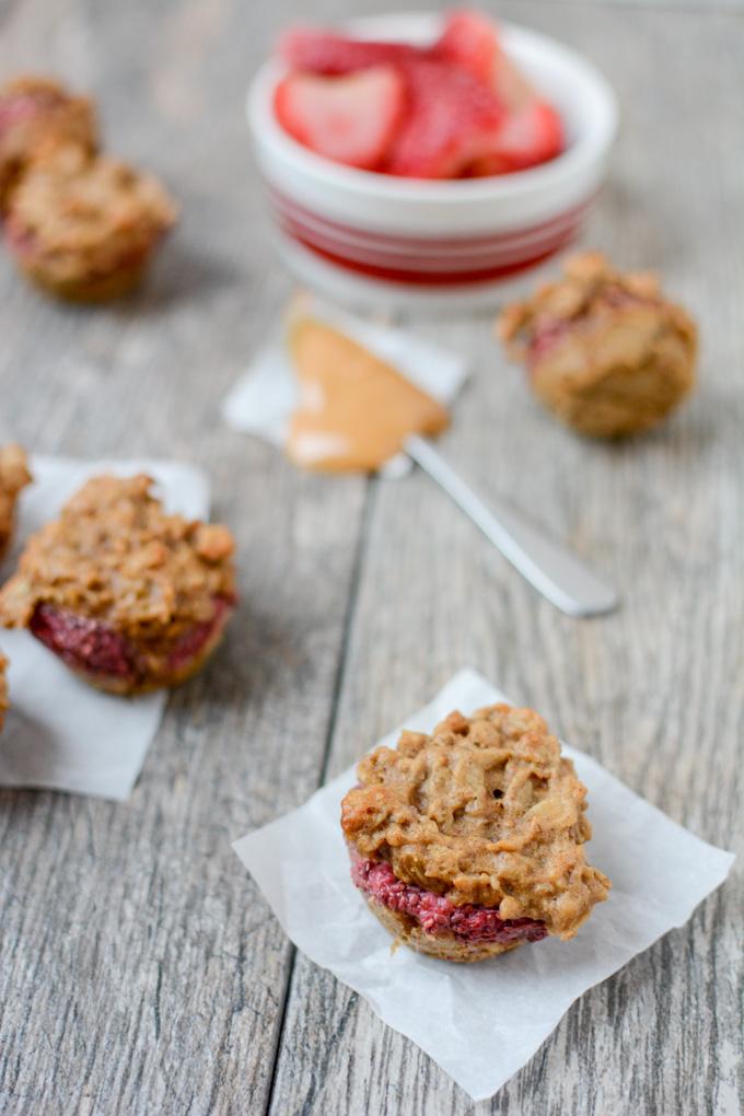 This gluten-free recipe for Peanut Butter and Chia Jam Oat Bites is a fun twist on your favorite childhood sandwich! Perfect for breakfast or a grab-and-go snack. 