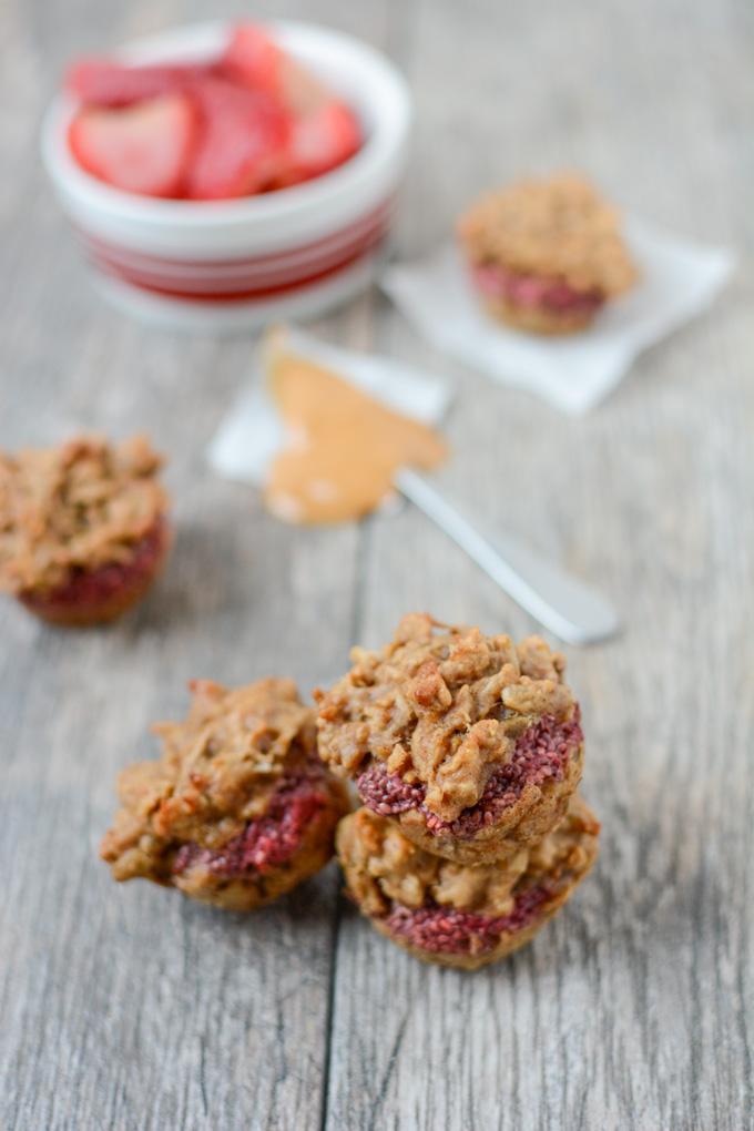 This recipe for Peanut Butter and Chia Jam Oat Bites is a fun twist on your favorite childhood sandwich! Perfect for breakfast or a grab-and-go snack.