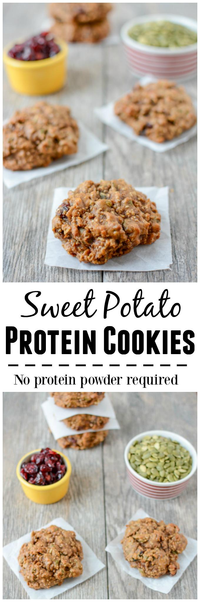 Healthy Sweet Potato Cookies 14 These Healthy Sweet Potato Cookies are perfect for breakast or snack! They're gluten-free, made with real food ingredients and packed with protein and fiber. Enjoy them for breakfast or an afternoon snack!
