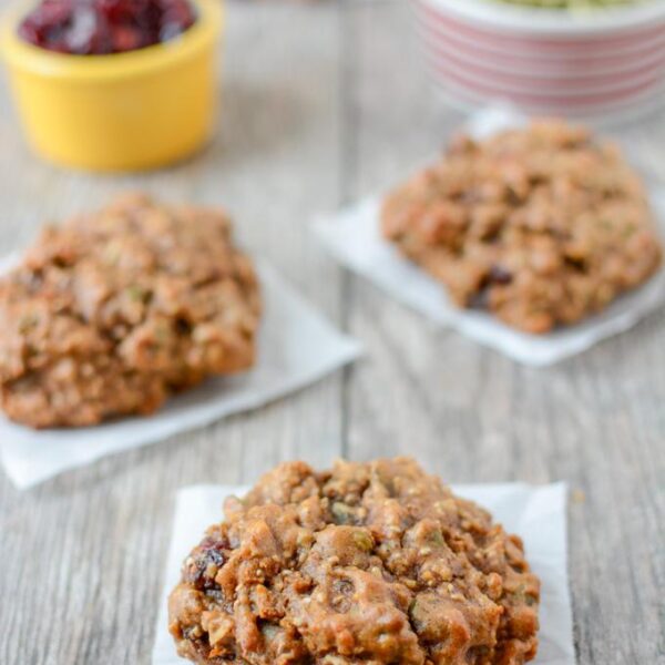 No protein powder required for these Sweet Potato Protein Cookies! They're gluten-free, made with real food ingredients and packed with protein and fiber. Enjoy them for breakfast or an afternoon snack!