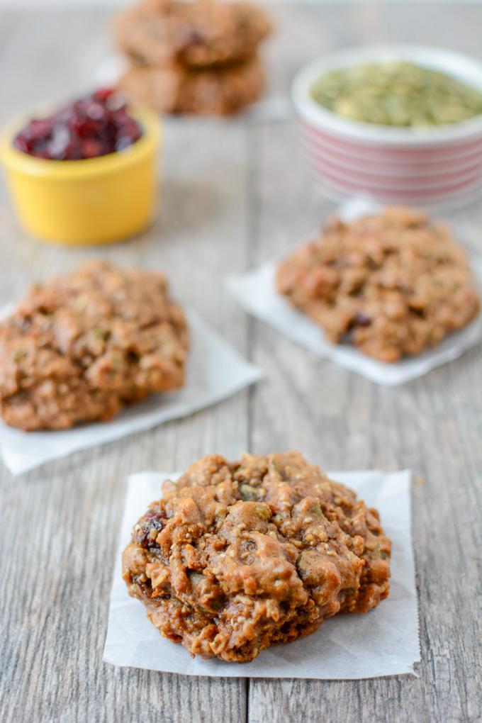Sweet Potato Banana Muffins 16 These Healthy Sweet Potato Cookies are packed with protein! They're gluten-free, made with real food ingredients and packed with protein and fiber. Enjoy them for breakfast or an afternoon snack!