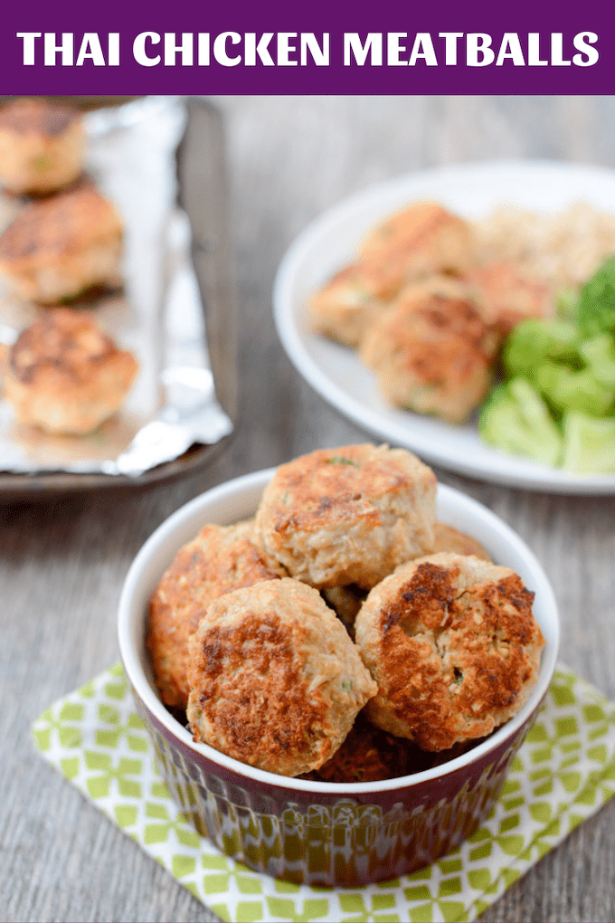 These gluten-free Thai Chicken Meatballs are bursting with fresh Asian flavors and are perfect for a quick, easy lunch or dinner. Make a batch during your next food prep session and enjoy them warm or cold!