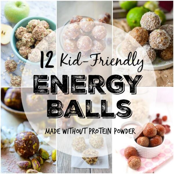 Looking for a quick, healthy snack made with real food ingredients? Here are 12 kid-friendly energy ball recipes made without protein powder.