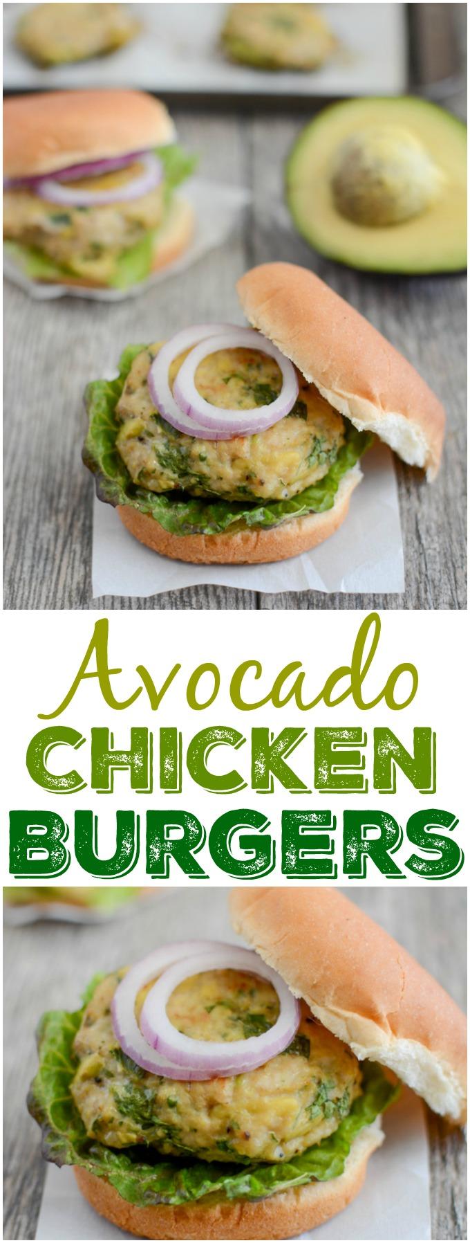 These Avocado Chicken Burgers are an easy weeknight dinner in the oven or on the grill. This recipe is gluten-free, paleo and can easily be made ahead of time during food prep. 