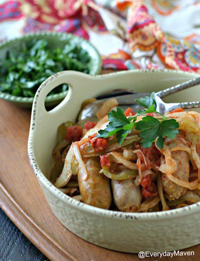 Slow Cooker Sausage and Peppers