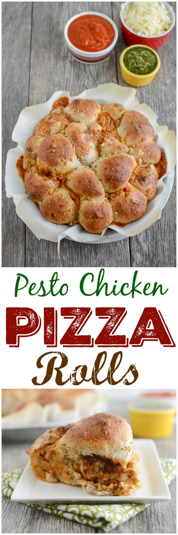 This recipe for Pesto Chicken Pizza Rolls is a fun way to change things up from traditional pizza. Serve them warm or cold for lunch or for an easy appetizer. They're easy to make and kid-friendly as well!