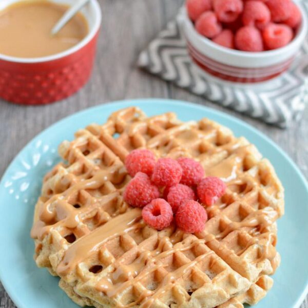 These Whole Wheat Yogurt Waffles are easy to make and packed with protein and fiber. Make a batch ahead of time to stock your freezer and reheat them for a quick breakfast or snack.